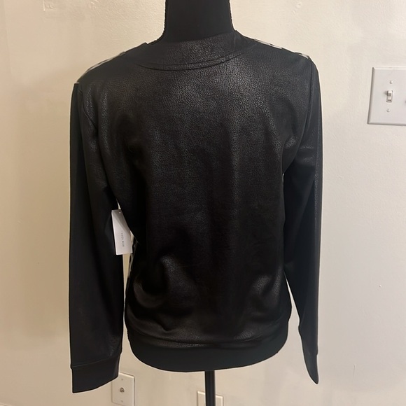 NWT New York & Company Faux Leather Faux Fur Leopard Print Bomber Jacket, Sz XS. - Picture 6 of 12